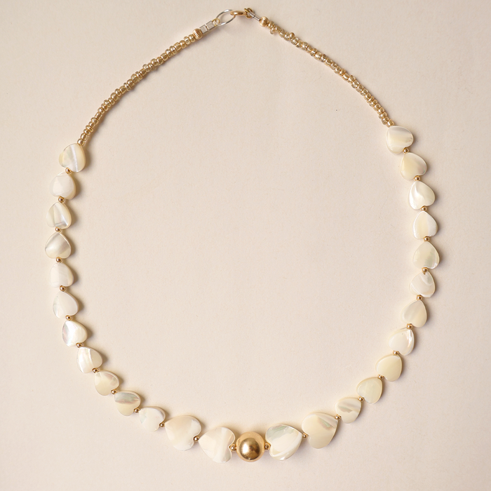 Marlène Pearl Heart Necklace