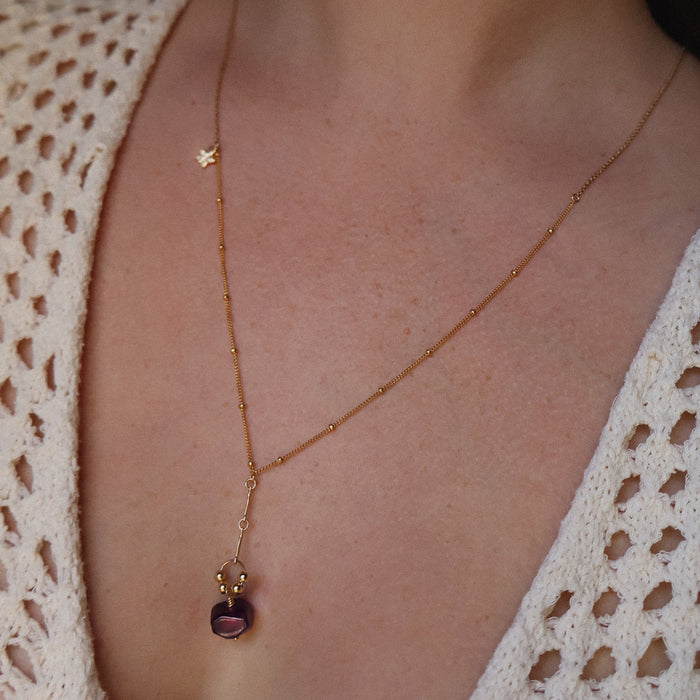 Amethyst Halo Necklace