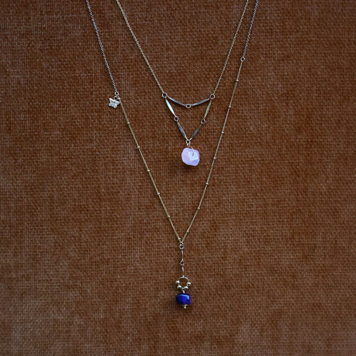 Amethyst Halo Necklace