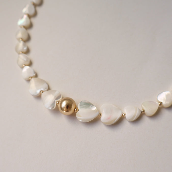 Marlène Pearl Heart Necklace