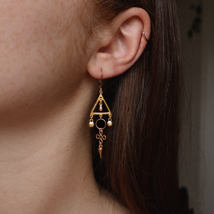 Bellbird Golden Trinity Earrings