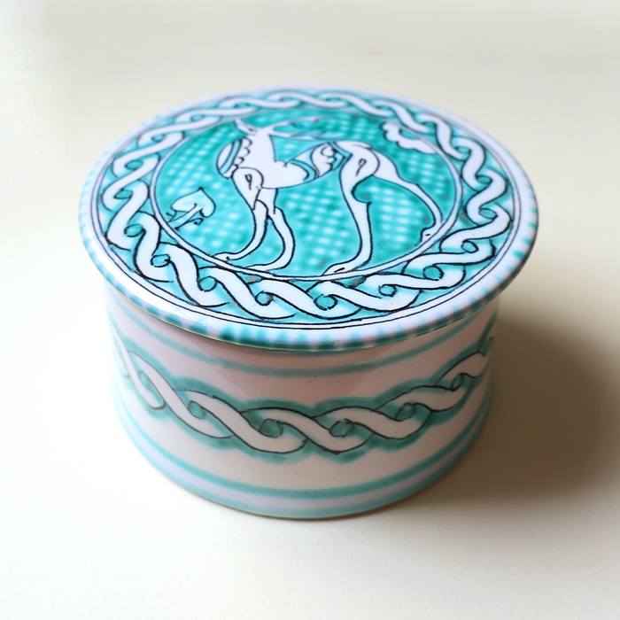 Italian Stag Knot Ceramic Box